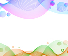 Abstract Colorful Line Wave Background