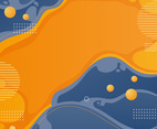 Abstract Orange Fluid Background
