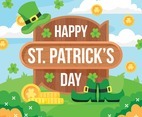 Flat Design St. Patrick's Day with Coins