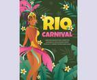 Carnival Rio De Janeiro With Girl Wearing Costume