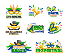 Rio Festival Brazil Sticker Set