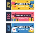 Colorful Flat Valentine's Day Voucher Gift
