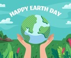 Flat Happy Earth Day