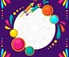 Colorful Holi Background in Flat Design