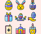 Easter Festivity Icon Set