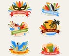 Rio Festival Brazilian Parade Carnival Sticker Set