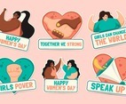 Happy Women's Day Sticker Set