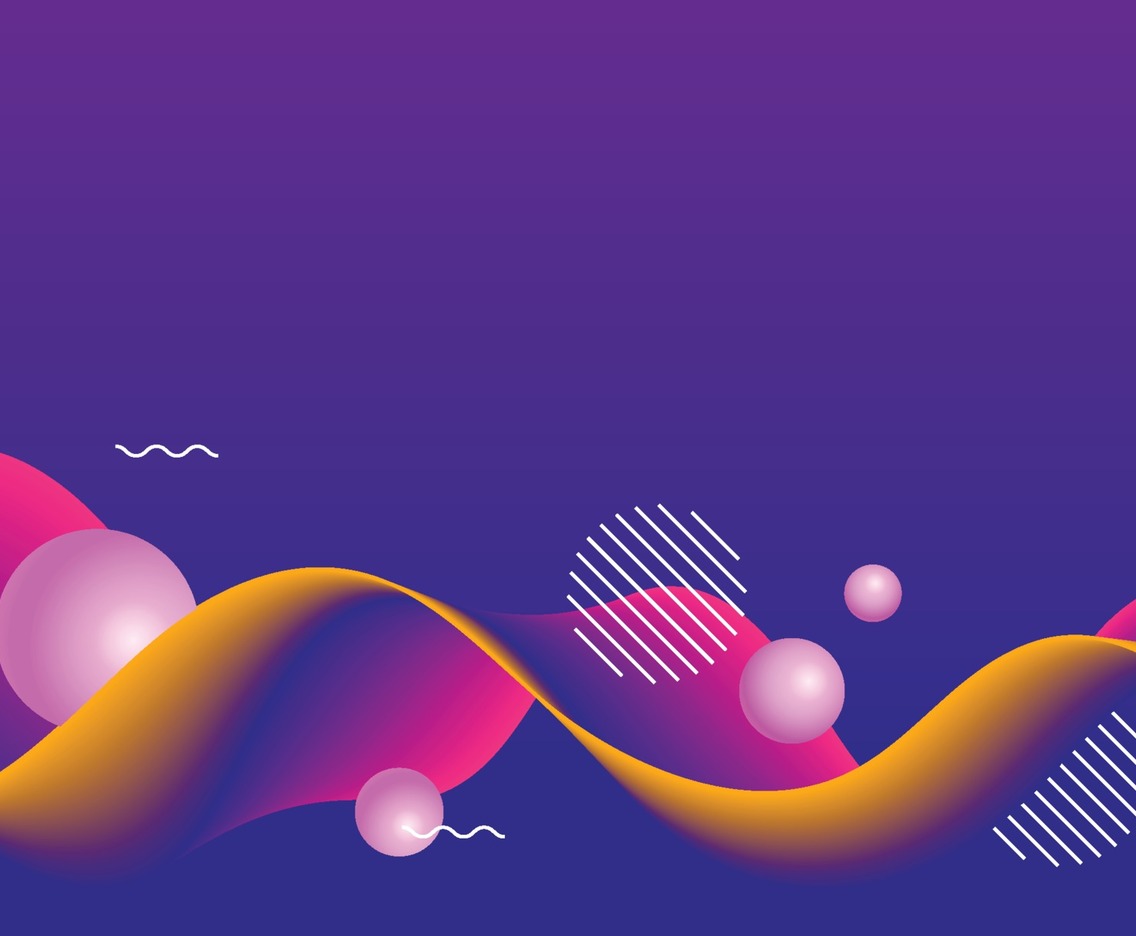 Colorful Waves and Spheres Background Concept