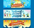 Happy Songkran Festival Banner