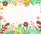Colorful Spring Flower Border Background