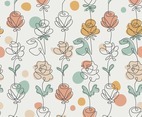 Roses Outline Seamless Pattern