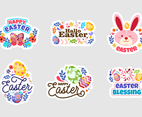 Happy Easter Sticker Design Set