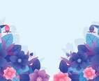 Colorful Floral Background in Gradient Style