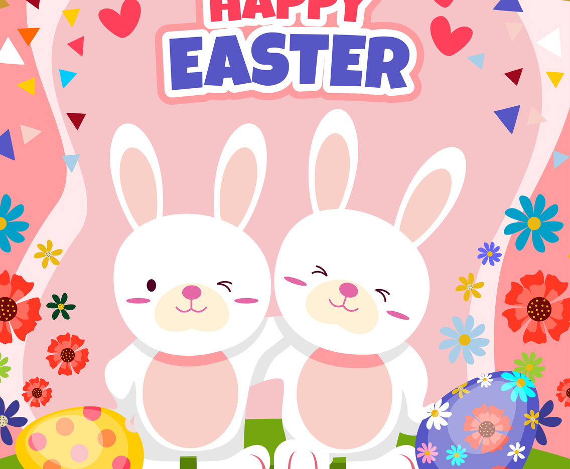 Cute Cartoon Easter Rabbit