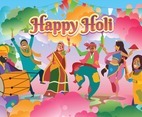Happy Holi Celebration Concept