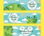 Flat Design Mother Earth Day Banner
