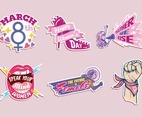 Women's Day March Stickers