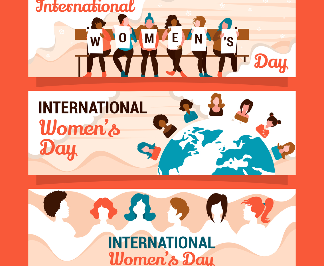 Women's Day Diversity Banner Design Set