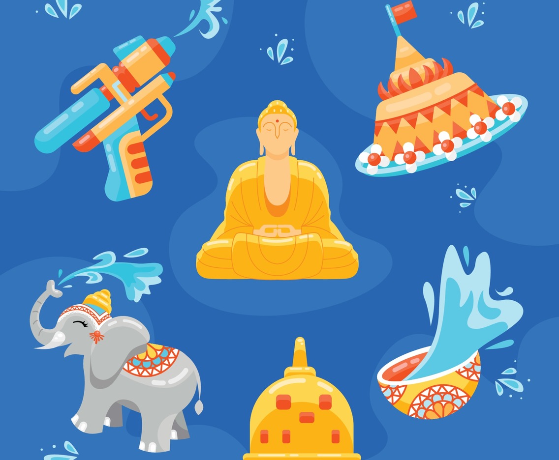 Collection of Songkran Icon