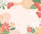 Beautiful Spring Floral Background in Peach Shade