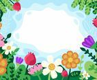 Floral Spring Background with Beautiful Flower