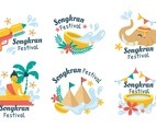 Colourful Songkran Festival Stickers