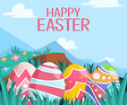 Cute Easter Egg Background
