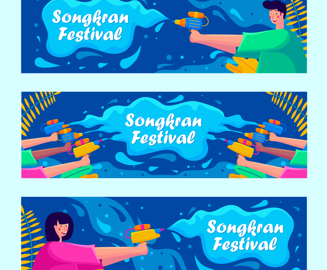 Songkran Festival Banners