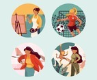 Independent Woman Professional Icon Set