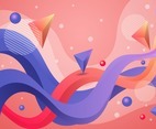 Abstract Colorful Flow And Shape Background