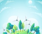 Ecology and Green Energy Concept Background