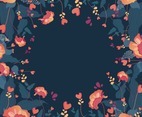 Beautiful Floral Background with Red Flower