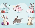 Cute Easter Bunny Rabbit Animal Character Concept