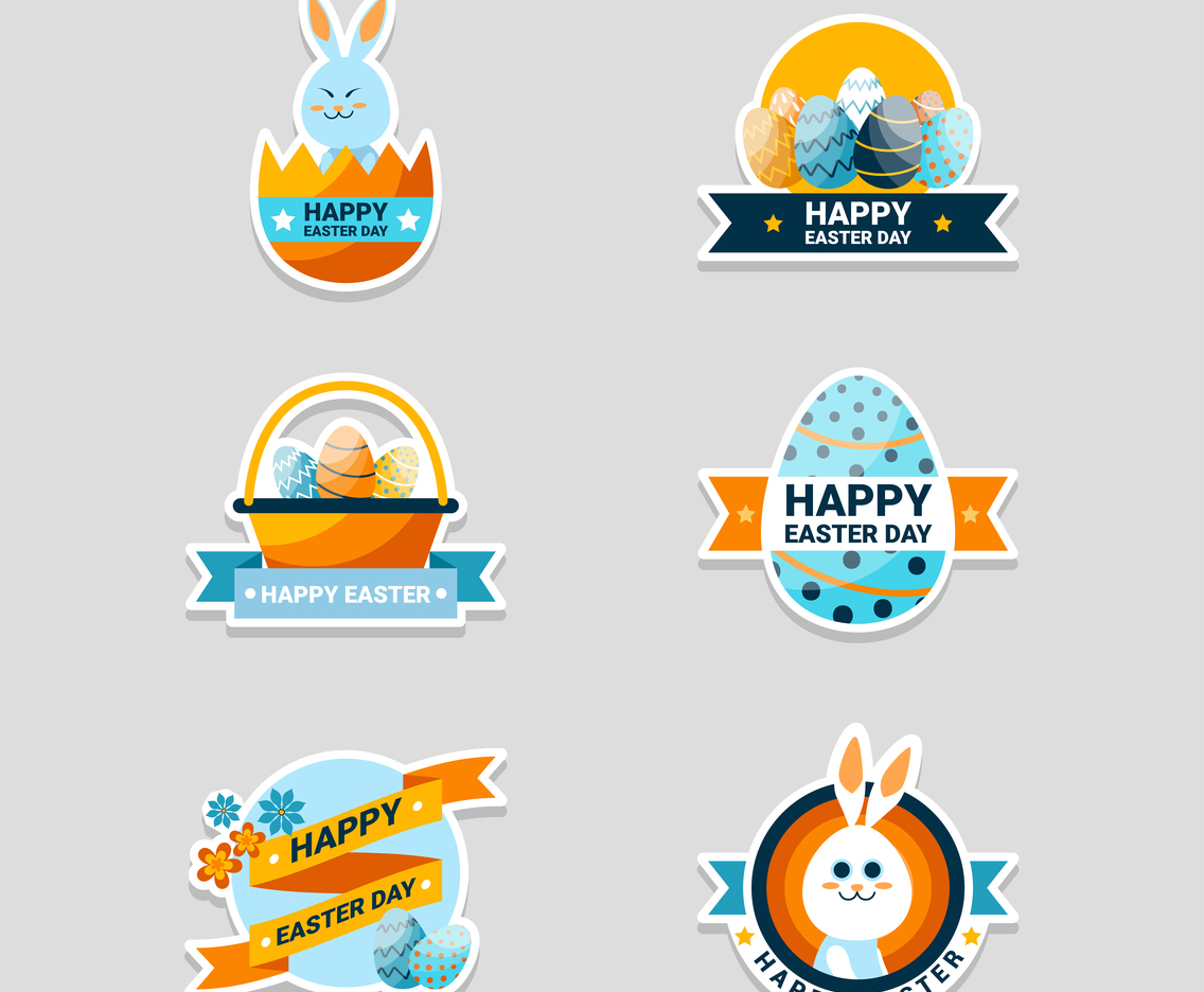 Easter Day Festivity Sticker Set