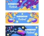 Colorful Songkran Festivity Banner Collection