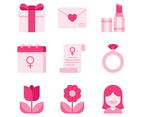 Womens Day Icon Set Collection
