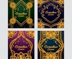 Ramadan Card Concept with Gold Ornament