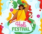 Holi Festival Colorful Background
