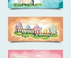 Happy Easter Day Festival Banner Templates