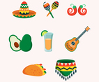 Cinco de Mayo Objects Party Icon Collection