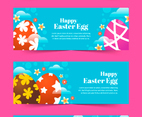 Colorful Easter Egg Banner Collection Template