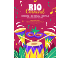 Rio Carnival Colorful Poster