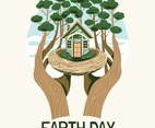 Humans Take Care of Earth Concept