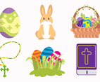 Happy Easter Cute Icon Concept