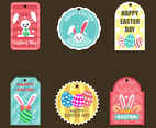 Easter Label with Colorful Badge