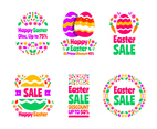 Colourful Easter Egg Label Sale Collection