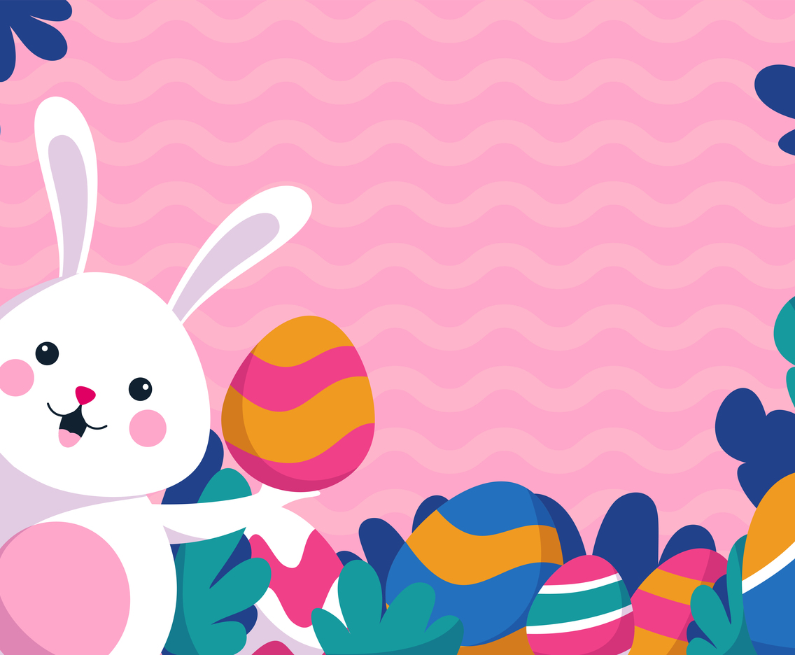 Happy Easter with Colorful Background