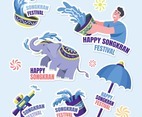 Songkran Festival Sticker Collection