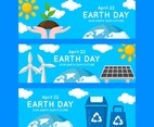 Earth Day Banner Collection in Flat Design