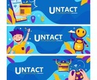 Untact or Contactless Technology Banner Collection